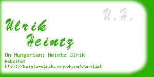 ulrik heintz business card